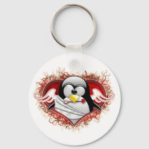 Valentine Cupid Tux Key Ring