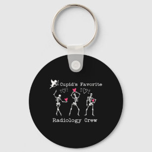 Valentine Cupid's Favorite Radiology Crew Skeleton Key Ring