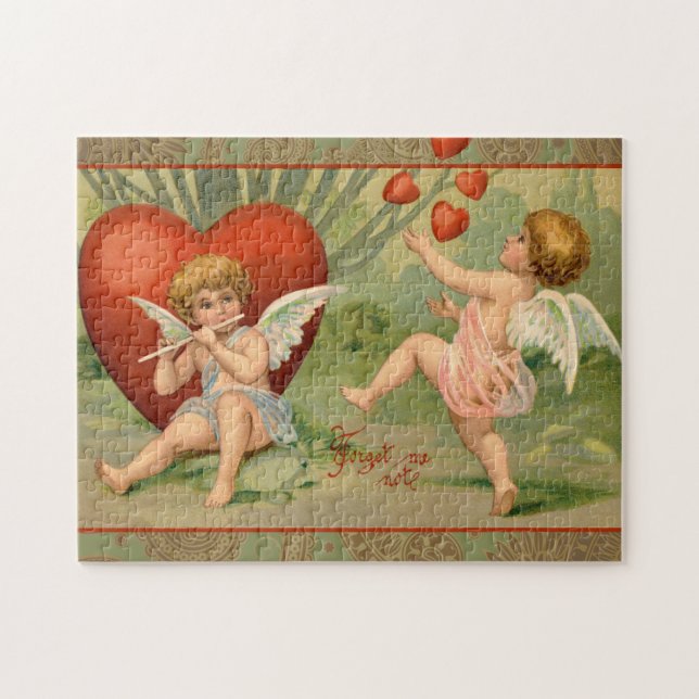 Valentine Cupids Love Antique Vintage Jigsaw Puzzle (Horizontal)