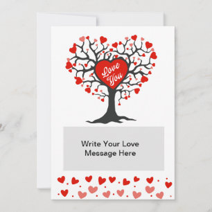 Valentine Custome Message  Holiday Card