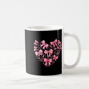 Valentine Cute Coquette Bow Pink Heart Girl Women Coffee Mug