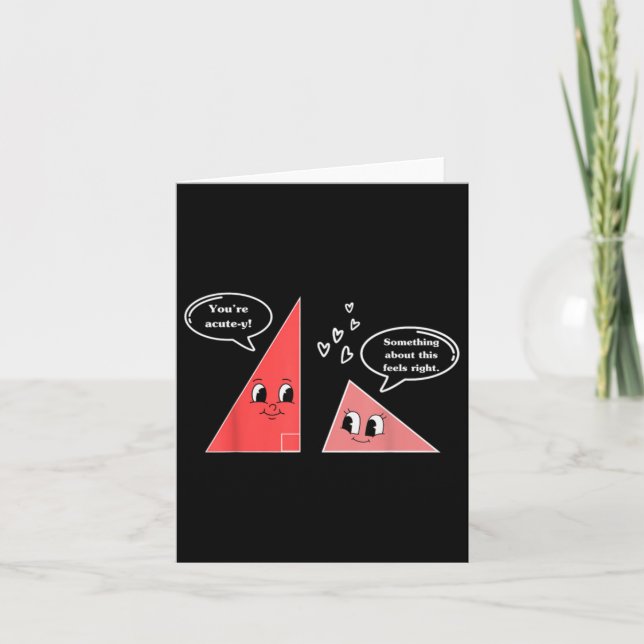 Valentine Cute Triangle Math Joke Mathematician Card (Front)