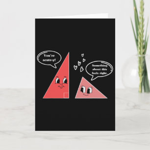 Valentine Cute Triangle Math Joke Mathematician Ma Card