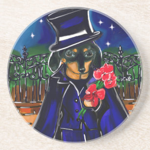 VALENTINE DACHSHUND COASTER
