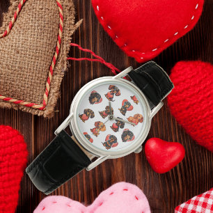 Valentine Dachshund dog heart Watch
