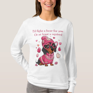 Valentine Dachshund Dog T-Shirt