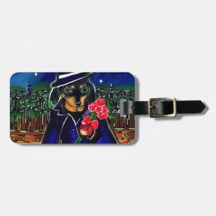 VALENTINE DACHSHUND LUGGAGE TAG