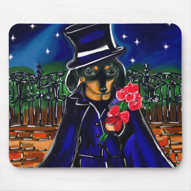 VALENTINE DACHSHUND MOUSE PAD (Front)