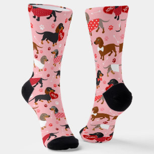 Valentine Dachshund Socks