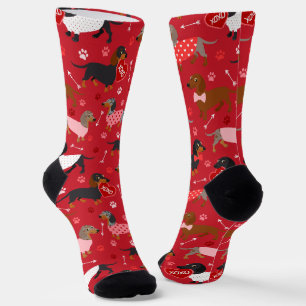 Valentine Dachshund Socks