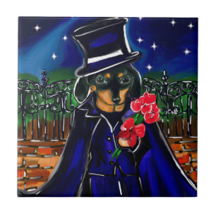 VALENTINE DACHSHUND TILE