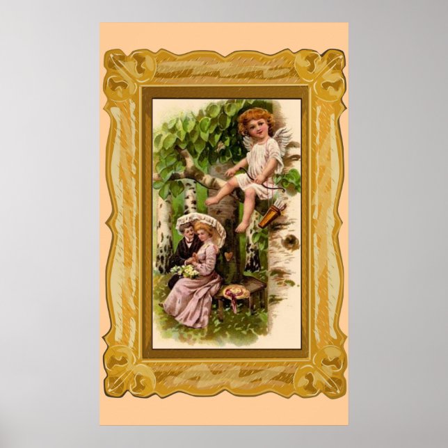 Valentine Date And Cupid Poster (Front)