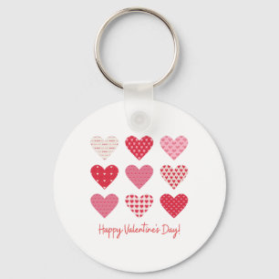 Valentine Day 2023 Sweet Red Hearts Key Ring