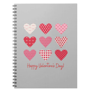 Valentine Day 2023 Sweet Red Hearts Notebook