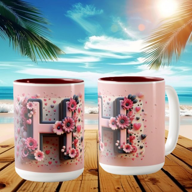 Valentine Day 3D A to Z Alphabet Coffee Mug (Creator Uploaded)