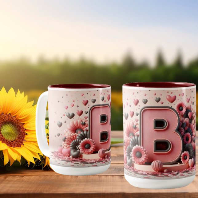 Valentine Day 3D A to Z Alphabet Coffee Mug (Creator Uploaded)