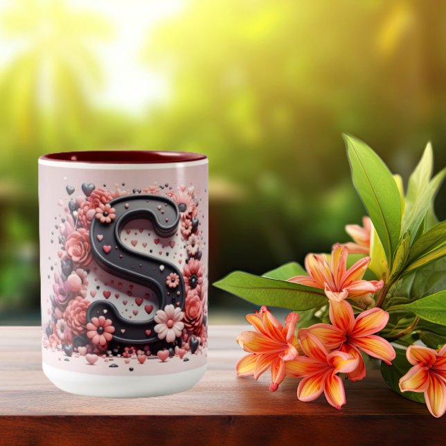 Valentine Day 3D A to Z Alphabet Coffee Mug (Creator Uploaded)