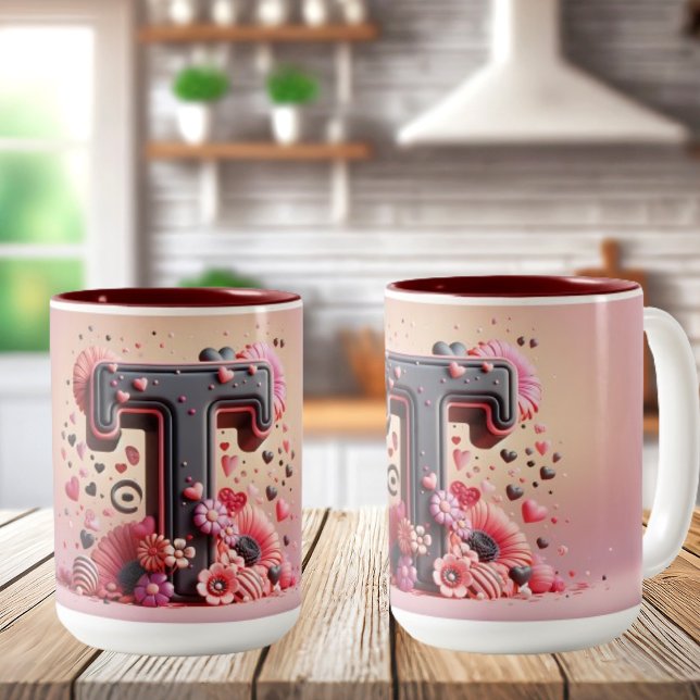 Valentine Day 3D A to Z Alphabet Coffee Mug (Creator Uploaded)