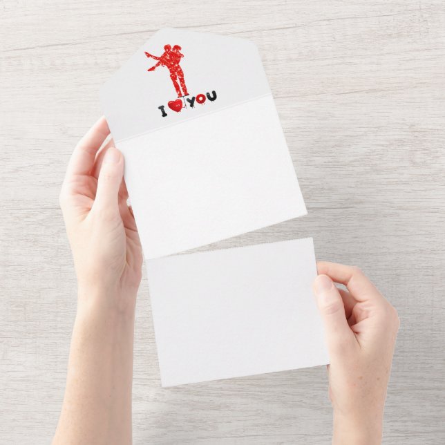 valentine day, All in One Wedding Invite (Tearaway)