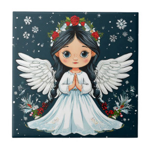 Valentine day angel ceramic tile