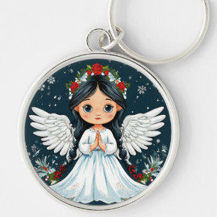 Valentine day angel key ring