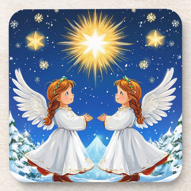 Valentine day angels coaster (Front)