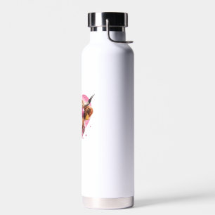 Valentine Day Animal Highland Cow Bubble Gum Farm Water Bottle