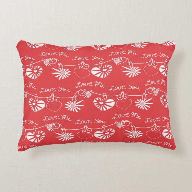 Valentine Day Background Decorative Cushion (Front)