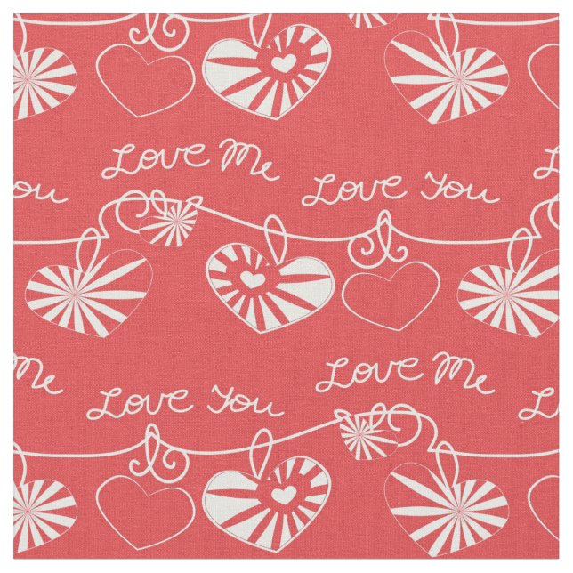 Valentine Day Background Fabric (Close Up)