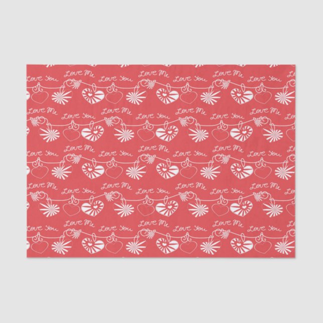 Valentine Day Background Tissue Paper (Front)