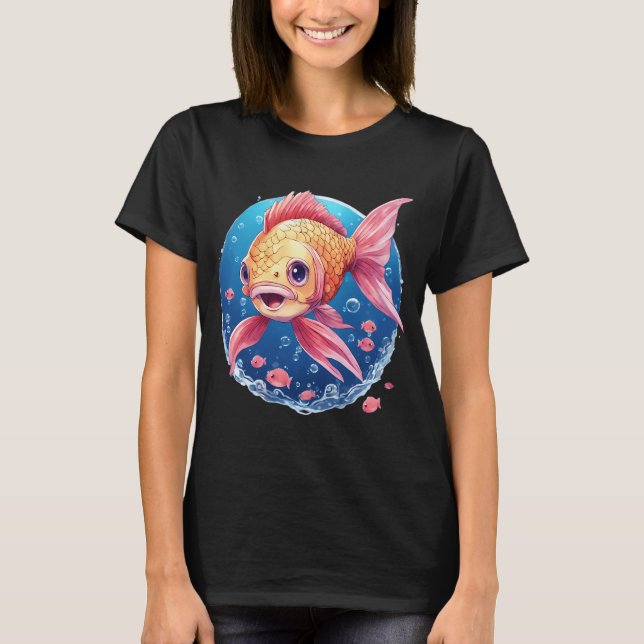 Valentine day fish T-Shirt (Front)