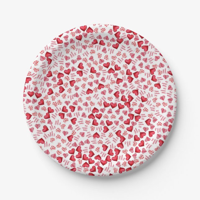 Valentine Day Funny Love Paper Plate (Front)