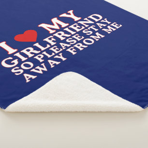 Valentine Day I Love My Girlfriend Sherpa Blanket