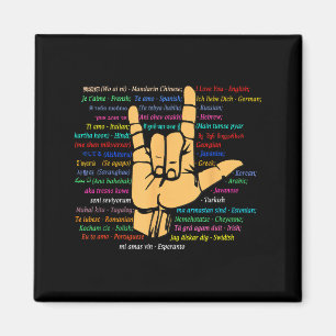 Valentine Day , I Love You In Different Languages, Magnet