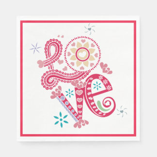 Valentine Day LOVE Napkin