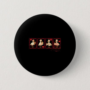 Valentine day mother baby nurse stamp silly goose 6 cm round badge