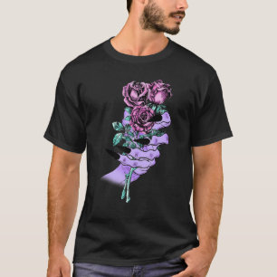 Valentine Day Pastel Colour Witch Hand Roses Hallo T-Shirt
