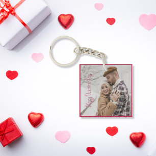 Valentine Day Personalized Photo  Key Ring