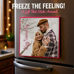Valentine Day Personalized Photo  Magnet