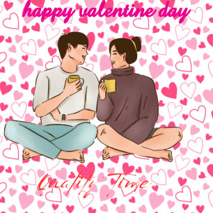 valentine day quality time stay together Two-Tone coffee mug