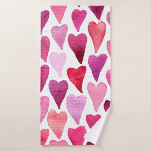Valentine day seamless pattern bath towel