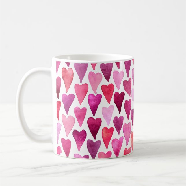Valentine day seamless pattern coffee mug (Left)