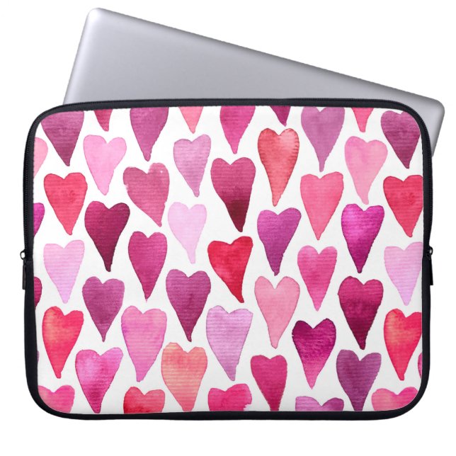 Valentine day seamless pattern laptop sleeve (Front)
