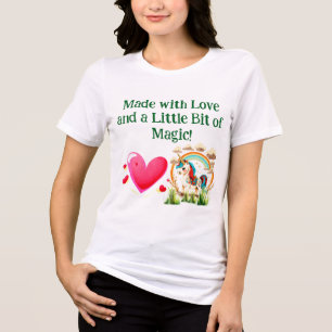 Valentine’ Day with Love and a Little Bit Magic Tri-Blend Shirt