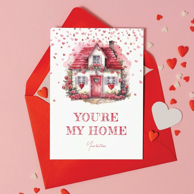 Valentine day You're my Home Personalised Holiday Card (Creator Uploaded)