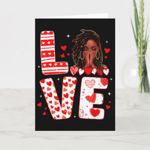 Valentine Days Black African American Costume Mela Card