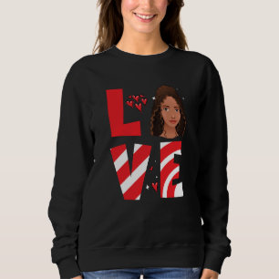 Valentine Days Black African American Costume Mela Sweatshirt