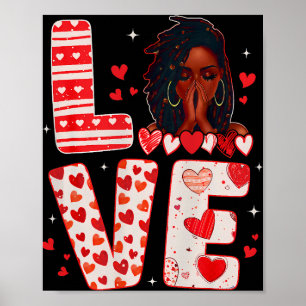 Valentine Days Black African American Costume Poster