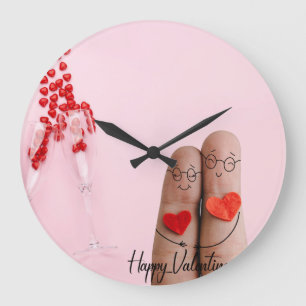 Valentine days foil holiday clock
