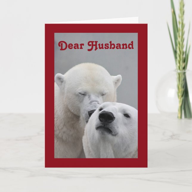 Valentine Dear Husband Holiday Card (Front)